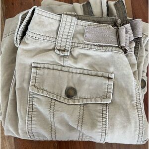 Vintage Abercrombie & Fitch Cargo Corduroy Khaki Colored Pants